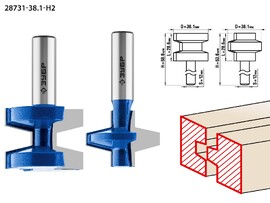 ЗУБР 38.1 x 28.6 мм, хвостовик 12 мм, набор фрез пазо-шиповых, Профессионал (28731-38.1-H2) — Фото 1